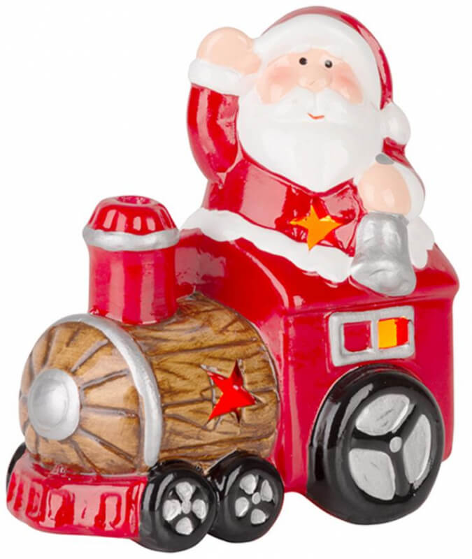 Santa s vláčikom s LED osvetlením s 1 LED na 2 LR44 batérie